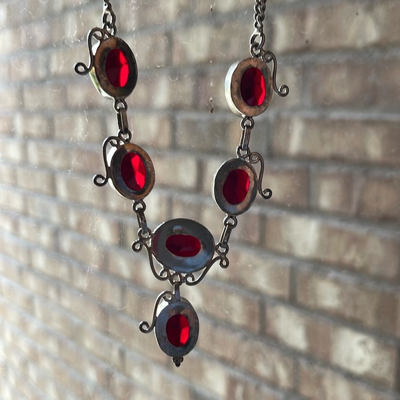 Fashionable Red Garnet Necklace - Picture 7 of 10